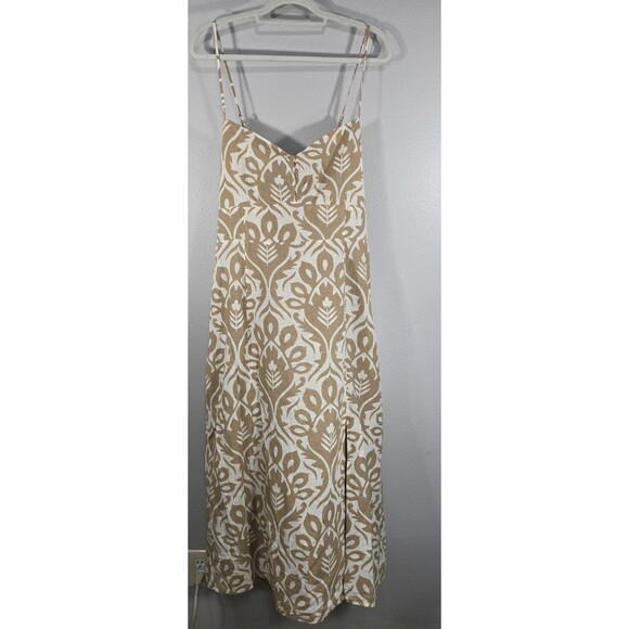 American Eagle Outfitters Dresses & Skirts - AMERICAN EAGLE Catie Corset Column Midi Dress Linen blend Slip dress boho XXL BX